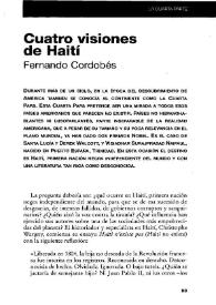Cuatro visiones de Haití / Fernando Cordobés | Biblioteca Virtual Miguel de Cervantes