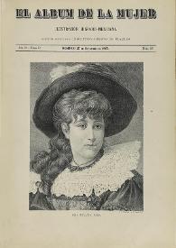 Portada:El Álbum de la Mujer : Periódico Ilustrado. Año 3, tomo 5, núm. 13, 27 de septiembre de 1885