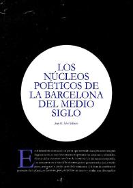 Los núcleos poéticos de la Barcelona del medio siglo / Josep M. Sala-Valldaura | Biblioteca Virtual Miguel de Cervantes