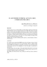Portada:El Santander de Pereda: \"Sotileza\" (1885) y \"Nubes de estío \" (1891) / José Manuel González Herrán