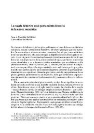 Portada:La novela histórica en el pensamiento literario de la época romántica / Ana L. Baquero Escudero