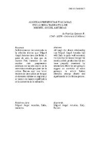 Algunas presencias italianas en la obra narrativa de Miguel Ángel Asturias / de Patrizia Spinato B. | Biblioteca Virtual Miguel de Cervantes