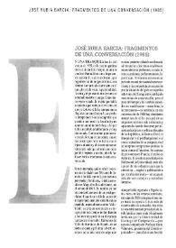 Portada:José Rubia Barcia: fragmentos de una conversación (1985) / José Manuel González Herrán