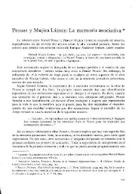 Portada:Proust y Mujica Láinez : la memoria asociativa / Herbert Craig
