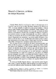 Maqroll el Gaviero, un héroe de estirpe bizantina / Samuel Serrano | Biblioteca Virtual Miguel de Cervantes