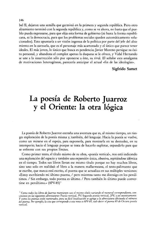 La poesía de Roberto Juarroz y el Oriente: la otra lógica / Enrique Abel  Foffani | Biblioteca