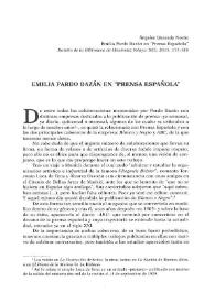 Emilia Pardo Bazán en "Prensa Española" / Ángeles Quesada Novás | Biblioteca Virtual Miguel de Cervantes