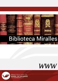 Portada:Biblioteca Miralles / director Enrique Miralles García