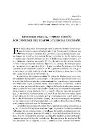Más información sobre "Fanfarria para el hombre común". Los orígenes del teatro comercial europeo / John Allen