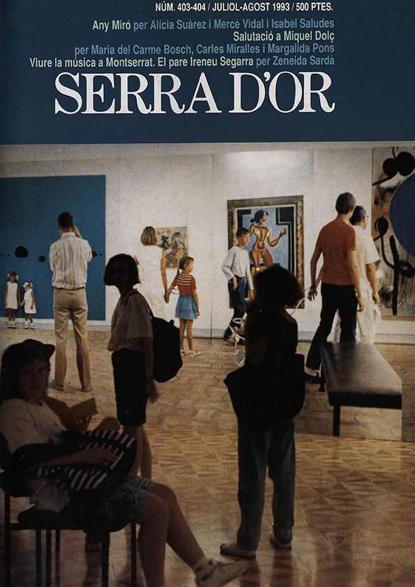 Serra d'Or. Any XXXV, núm. 403-404, juliol-agost 1993 | Biblioteca Virtual Miguel de Cervantes