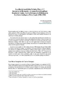 Portada:La editorial madrileña Perlado, Páez y C.ª. Sucesores de Hernando y el canon literario gallego: Rosalía de Castro, Curros Enríquez, la Biblioteca de Escritores Gallegos y Pérez Lugín / Jean-François Botrel