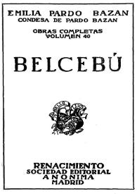 Portada:Belcebú (novelas cortas) / Emilia Pardo Bazán