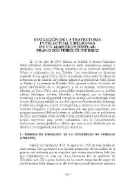 Portada:Evocación de la trayectoria intelectual y religiosa de un \"maestro\" ejemplar: Francisco Pérez Gutiérrez / Demetrio Estébanez Calderón