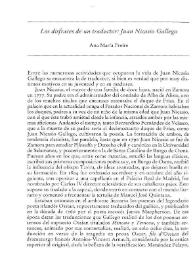 Portada:Los disfraces de un traductor: Juan Nicasio Gallego / Ana María Freire