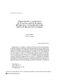 “Degeneración” y “prosaísmo” de la escritura poética de finales del siglo XVII y principios del XVIII: análisis de dos nociones heredadas  / Alain Bègue | Biblioteca Virtual Miguel de Cervantes