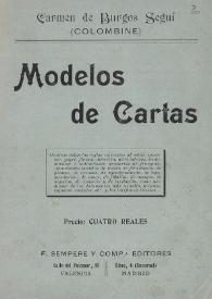 Modelos de cartas / Arreglados por Carmen de Burgos (Colombine) | Biblioteca Virtual Miguel de Cervantes