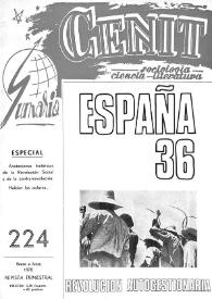 Cenit : Revista de Sociología, Ciencia y Literatura. Año XXVIII, núm. 224, enero a junio 1978 | Biblioteca Virtual Miguel de Cervantes