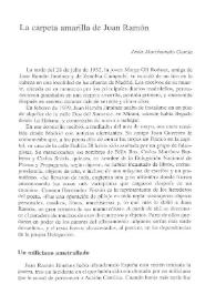 La carpeta amarilla de Juan Ramón / Jesús Marchamalo García | Biblioteca Virtual Miguel de Cervantes