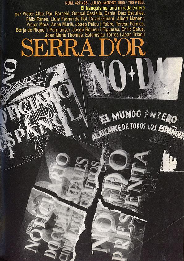 Serra d'Or. Any XXXVII, núm. 427-428, juliol-agost 1995 | Biblioteca Virtual Miguel de Cervantes