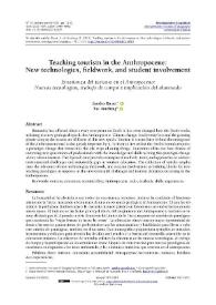 Portada:Teaching tourism in the Anthropocene: new technologies, fieldwork, and student involvement / Sandra Ricart y Bas Amelung