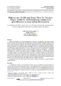 Portada:Didactic use of GIS and Street View for Tourism Degree students: understanding commercial gentrification in large urban destinations / Carlos Martínez-Hernández, Claudia Yubero, Elena Ferreiro-Calzada y Sofía Mendoza-de Miguel