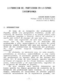 Portada:La formación del profesorado en la España contemporánea / Olegario Negrín Fajardo