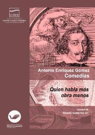 Quien habla más obra menos / de Don Fernando de Zarate | Biblioteca Virtual Miguel de Cervantes