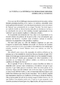 La vuelta a la retórica y el humanismo español. (Acerca de la inventio) / Luis Alburquerque | Biblioteca Virtual Miguel de Cervantes