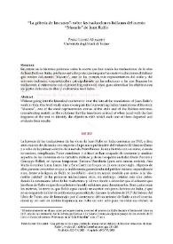 "La gritería de las ranas" sobre las traducciones italianas del cuento "Macario" de Juan Rulfo / Pablo Lombó Mulliert | Biblioteca Virtual Miguel de Cervantes