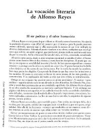 Portada:La vocación literaria de Alfonso Reyes / Amancio Sabugo Abril