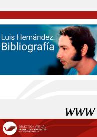 Portada:Luis Hernández. Bibliografía / Teo Pinzás Luna y Red Literaria Peruana