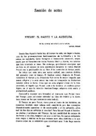 Portada:Proust: el hábito y la aventura  / José B. Vidal