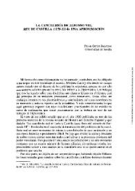 La cancillería de Alfonso VIII, rey de Castilla (1158-1214). Una aproximación / Pilar Ostos Salcedo | Biblioteca Virtual Miguel de Cervantes
