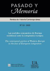 Portada:Pasado y Memoria. Revista de Historia Contemporánea. Núm. 24 (2022). Los partidos comunistas de Europa occidental ante la integración europea