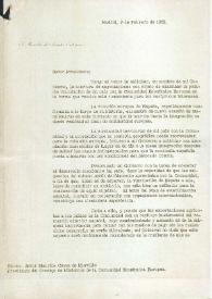Más información sobre Carta de Fernando María Castiella (ministro de Asuntos Exteriores del gobierno español) a Maurice Couve de Murville (presidente del Consejo de Ministros de la Comunidad Económica Europea). Madrid, 9 de febrero de 1962