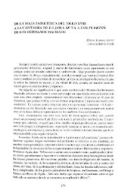 Portada:De la maja sainetesca del siglo XVIII a la cantaora de \"La Lola se va a los puertos\" de los hermanos Machado / Alberto Romero Ferrer