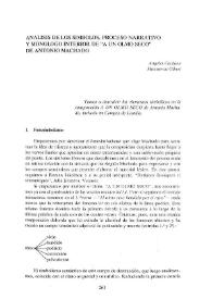 Portada:Análisis de los símbolos, proceso narrativo y monólogo interior de \"A un olmo seco\" de Antonio Machado / Ángeles Cardona y Montserrat Gibert