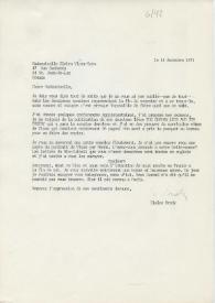 Portada:Copia carbón de Brody, Elaine a Viñes Soto, Elvira. 1971-12-14