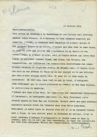 Portada:Copia carbón de Brody, Elaine a Viñes Soto, Elvira. 1973-02-13