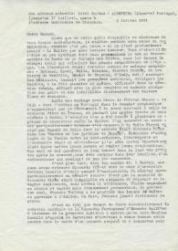 Portada:Original mecanografiado de Leveque De Freitas Branco, Marie A. a Brody, Elaine. 1971-07-09