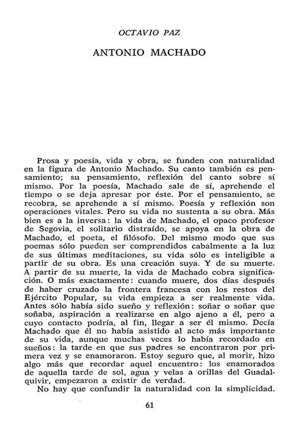 Antonio Machado / Octavio Paz | Biblioteca Virtual Miguel de Cervantes