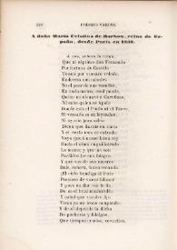 A doña María Cristina de Borbón, reina de España, desde París en 1830 / Manuel Silvela | Biblioteca Virtual Miguel de Cervantes
