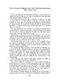 Principales corrientes del teatro español del siglo XX / Carmen Bravo Villasante | Biblioteca Virtual Miguel de Cervantes