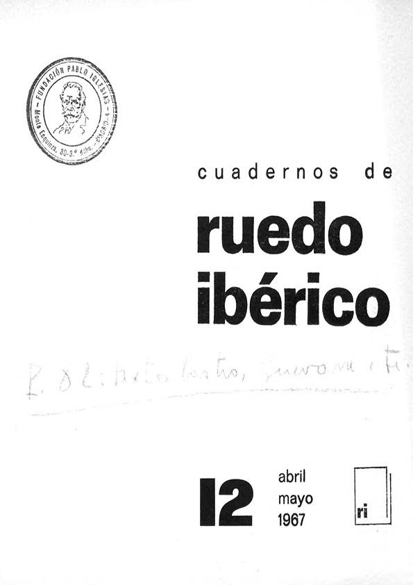 Cuadernos de Ruedo Ibérico. Núm. 12, abril-mayo 1967 | Biblioteca Virtual Miguel de Cervantes