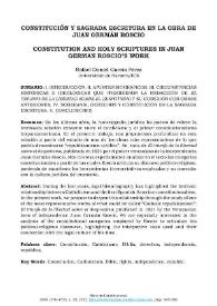 Más información sobre Constitución y sagrada escritura en la obra de Juan Germán Roscio / Rafael Daniel García Pérez