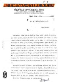 Portada:Carta de Miguel Hernández a José María de Cossío. Madrid, 14 de julio de 1935