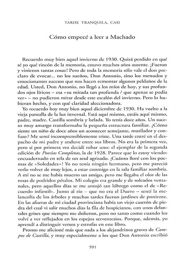 Cómo empecé a leer a Machado  / Leopoldo de Luis | Biblioteca Virtual Miguel de Cervantes