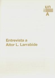 Más información sobre Entrevista a Aitor L. Larrabide