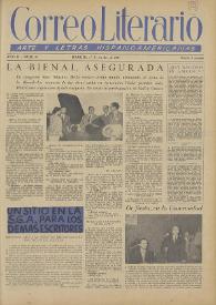 Portada:Correo Literario : Arte y Letras Hispanoamericanas. Año II, núm. 33, 1 de octubre de 1951