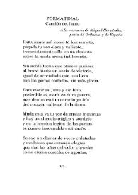Poema final. Canción del llanto / Vicente Mojica | Biblioteca Virtual Miguel de Cervantes